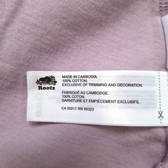 Roots Lilac Long Sleeve Tee 100% Cotton - Picture 6 of 6